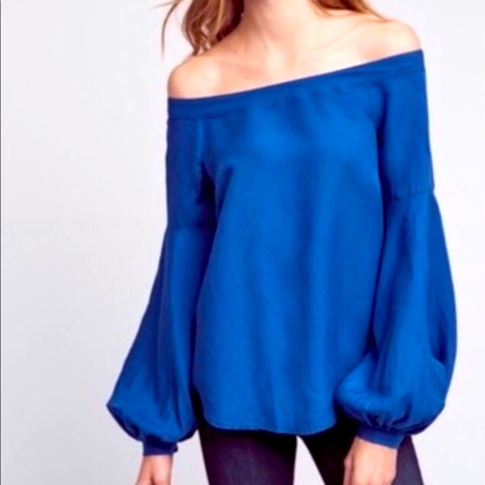 Poppy Bell Blouse by Floreat in sapphire blue
